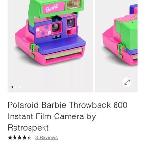 Polaroid Barbie Throwback 600 Instant Film Camera by Retrospekt - Pink and Green
